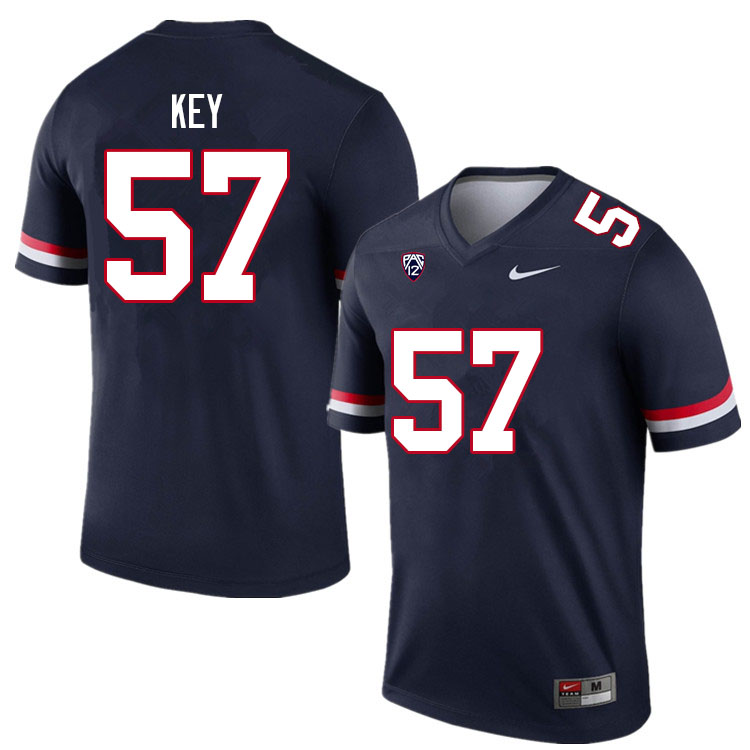 Men #57 Shontrail Key Arizona Wildcats College Football Jerseys Sale-Navy